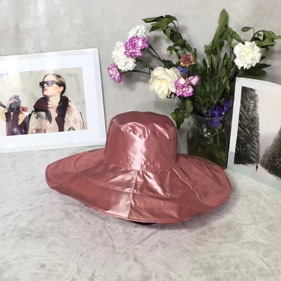 NEW-Reversible Foldable Wide Brim Floppy Sun Hat - Picture 5 of 8